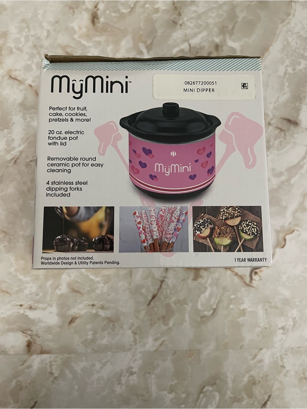 MyMini Chocolate Dipping Pot - Pink Hearts - Picture 4 of 9